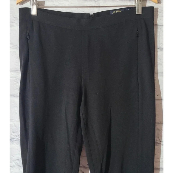Paul & Shark Stretch Yachting Pants Womens Size 10 Black Tapered Leg Zip Pockets - Picture 3 of 7